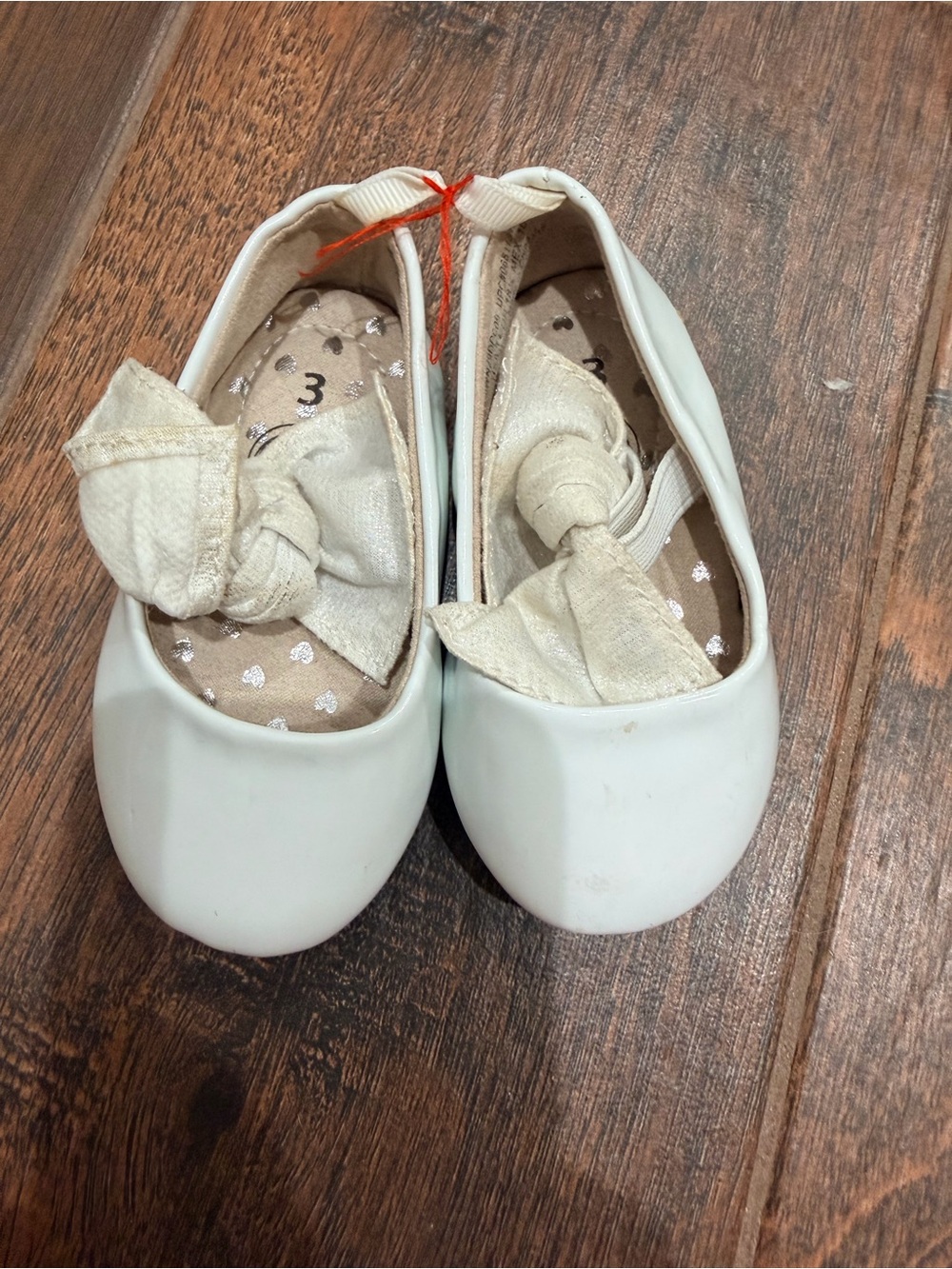 Girls White Bow Ballet Flats - Kids Shoes